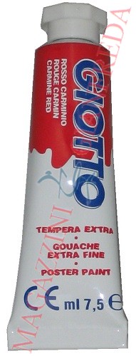 GIOTTO TEMPERA TUBO ML 7,5 ROSSO CARMINIO